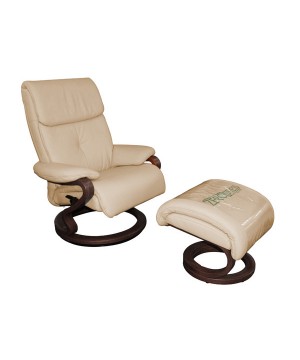Himolla Zerostress 7037 Relax Chair and Footrest, Latte