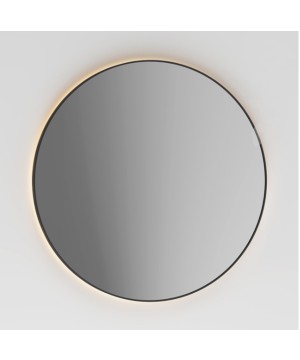 Vanita & Casa Argo Illuminated Backlit Round Mirror Black