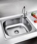 Blanco Kitchen Stainless Steel Sink Plenta 6 in Natural Finish