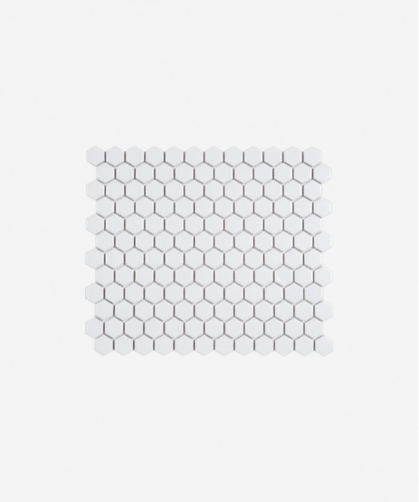 Porcelanico Ceramic Hexagon Matt White