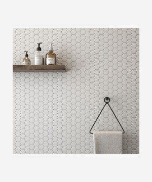 Porcelanico Ceramic Hexagon in Matt White