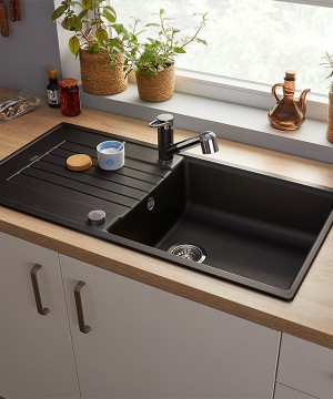 Blanco Silgranit Kitchen Sink Zia XL 6S Black Finish