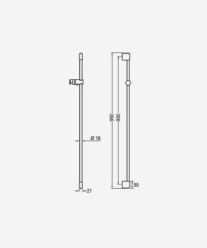 Hansa PureJet Adjustable Shower Rail Bracket