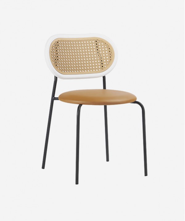 Noomi White Black Dining Chair