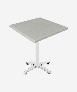 Werzalit Square Marmor Bianco Table Tops