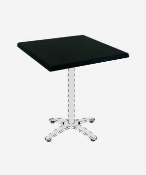 Werzalit Square Black Table Tops