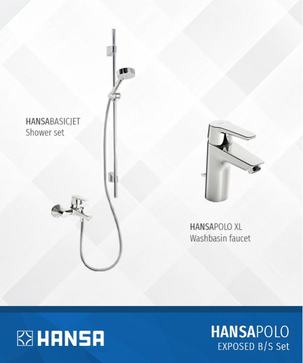 HansaPolo Exposed Bath and Shower Set Deal