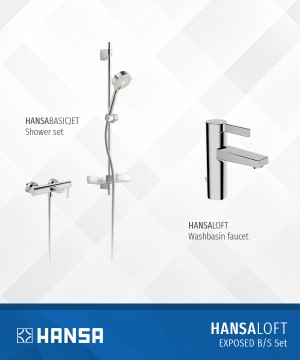 HansaLoft Exposed Bath and Shower Set