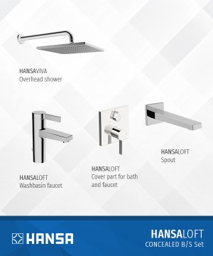 HansaLoft Concealed Bath and Shower Set