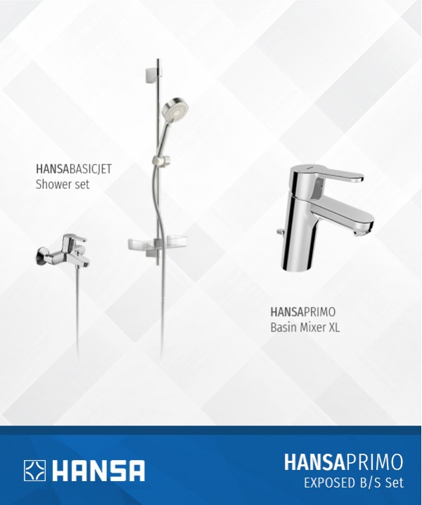 HansaPrimo Exposed Bath and Shower Set Deal