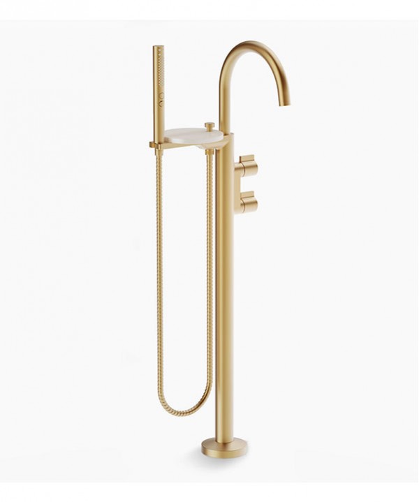 Kohler Components Freestanding Vibrant Brushed Moderne Brass Bathtub Mixer