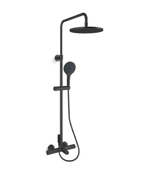 Kohler Accliv Matte Black 3-Way Thermostatic Shower Column